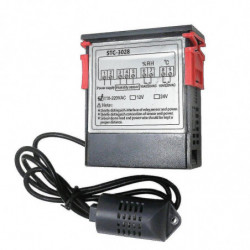Stc-3028 Compteur d’humidité de température numérique 10a Thermostat Contrôleur d’hygromètre à double affichage (12v) Hy