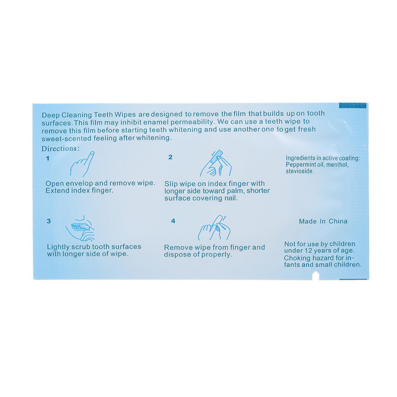 50pcs Teeth Wipes Oral Brush Ups Disposable Dental Deep Cleansing Finger Tooth Wipes Fresh Breath Mint Flavor [...]