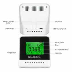 Air Quality Monitor CO2 Alarm Detector with LCD Screen Indoor Temperature Humidity Display Carbon Dioxide Tester [...]