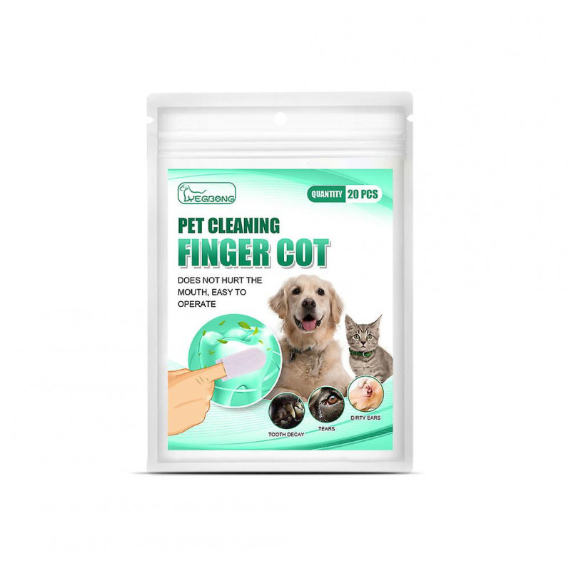 NEW Bag Wet Wipes Remove Tartar for Pets Pet Cleaning Oral Care Finger Cover Finger