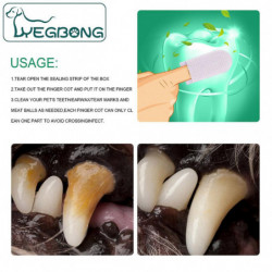 NEW Bag Wet Wipes Remove Tartar for Pets Pet Cleaning Oral Care Finger Cover Finger