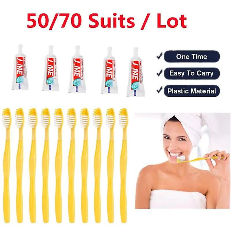 50/70 Sets Brosse à dents + dentifrice Kit Oral Clean Wash Gargarisme Costume pour voyager Camping Hygiène Soins [...]