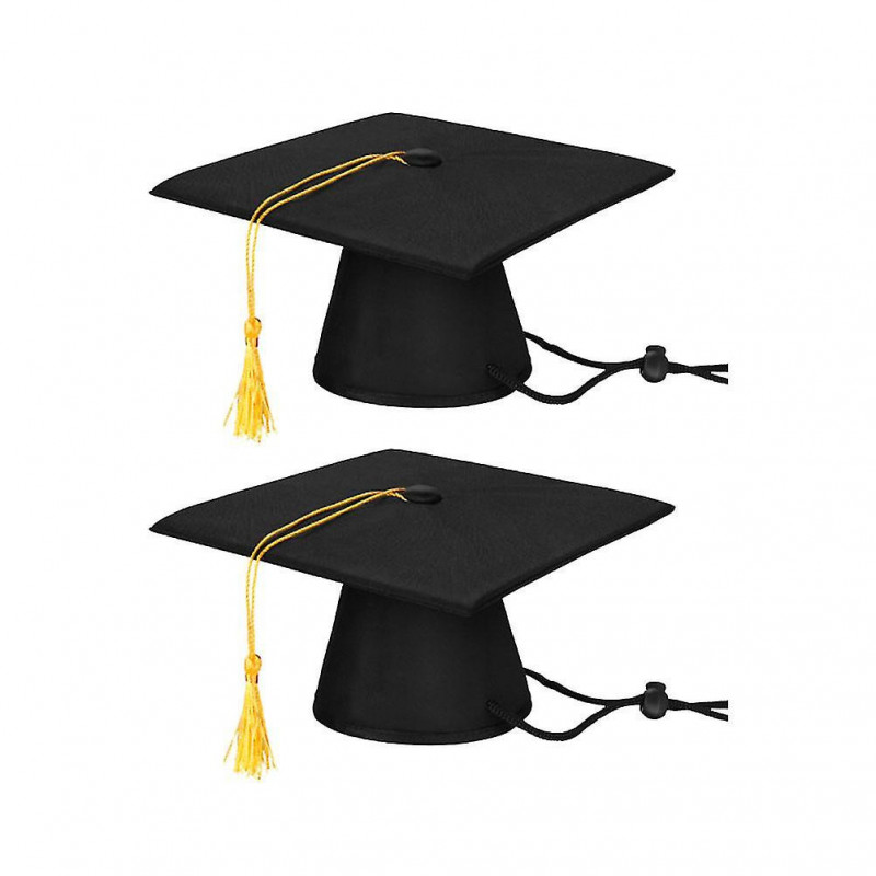 2pcs Casquettes de graduation noires avec glands Jouets pour animaux de compagnie Costumes Habillement Accessoires [...]