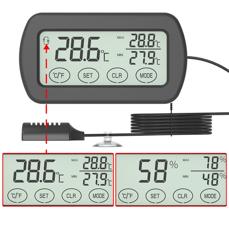 Touch Screen + Alarm Fuction+Max Display Reptile Pet Box Incubator Egg Hatching