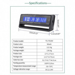 Intérieur extérieur Voltmètre de voiture Thermomètre Haute Précision Horloges Fournitures