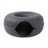 Amovible Cat Nest Rond Feutre Pet Nest Cat Tunnel Lit Semi-fermé Lavable Cat Tunnel Nest