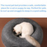 Amovible Cat Nest Rond Feutre Pet Nest Cat Tunnel Lit Semi-fermé Lavable Cat Tunnel Nest