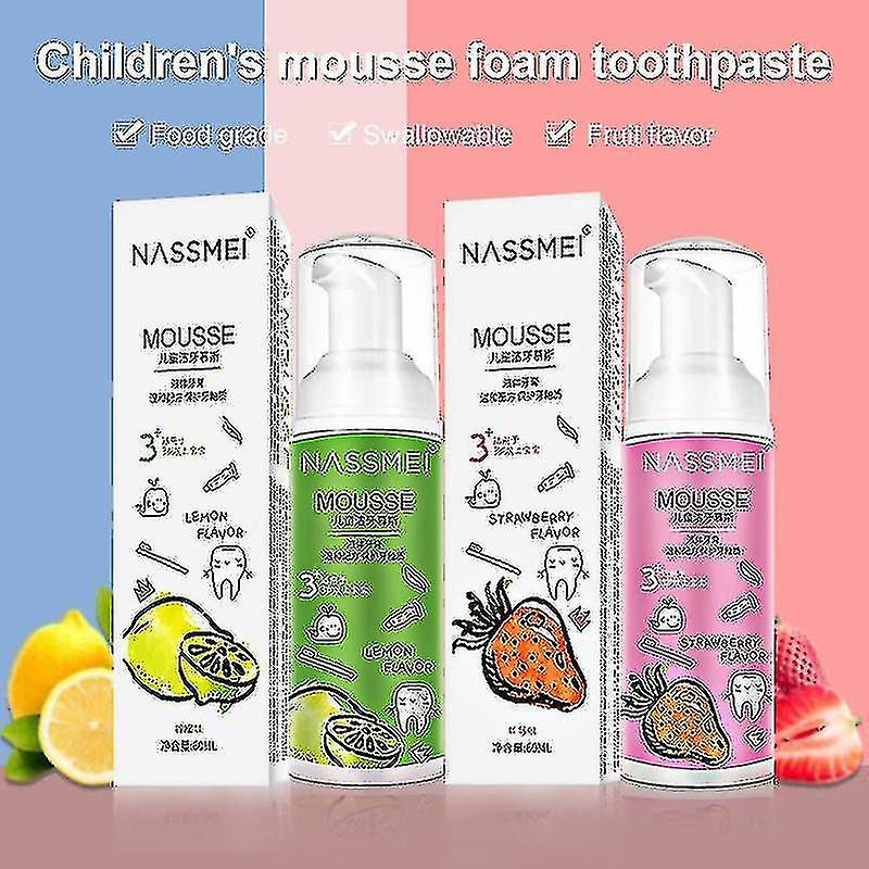 60ml Mousse de nettoyage des dents mousseuse pour enfants Dentifrice à la bouche Lavage de la bouche Soins bucco- [...]