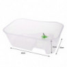 Plastique Reptile Tortue Tortue Réservoir Vivarium Boîte d’alimentation Blanc