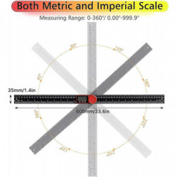 300mm Digital Protractor Ruler, 2 In 1 Digital Protractor With Lcd Display And Lock Function For Woodworking, [...]