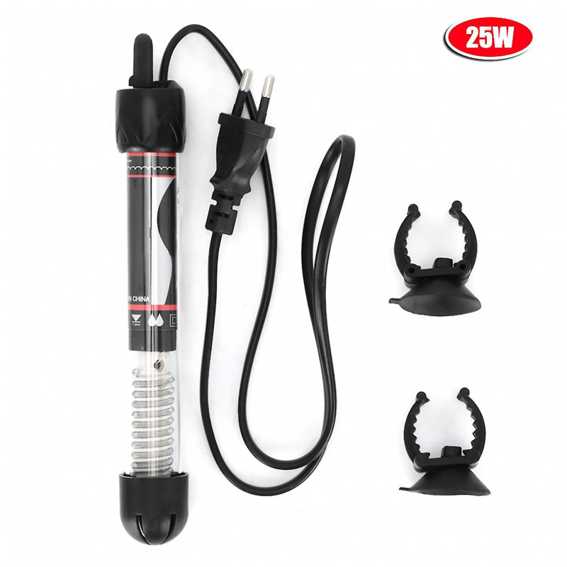 Hx-906 Aquarium Mini Heating Rod Submersible Fish Tank Adjustable Water Heater Eu Plug 220-240v(25w)