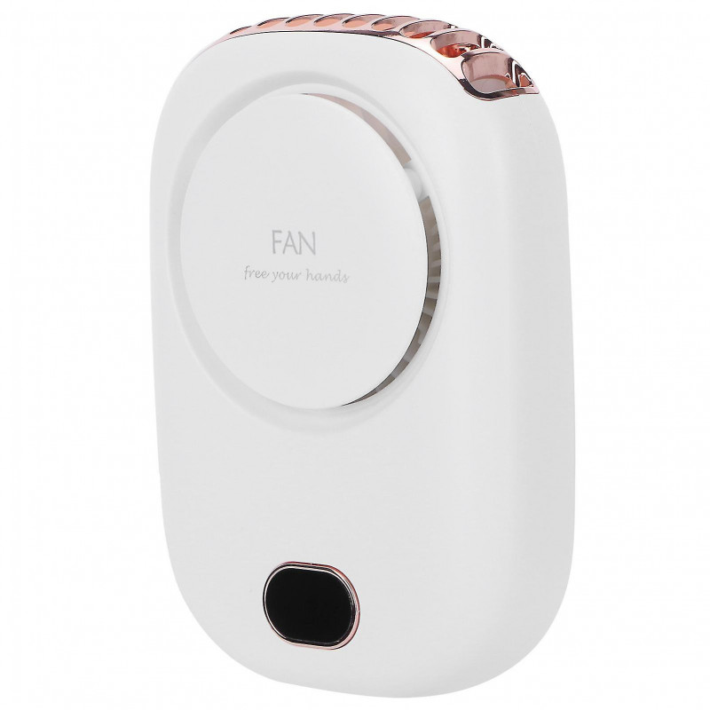 Mini Electric Fan Portable Usb Charging Neck Hanging Bladeless Fan For Outdoor Sports Travelwhite