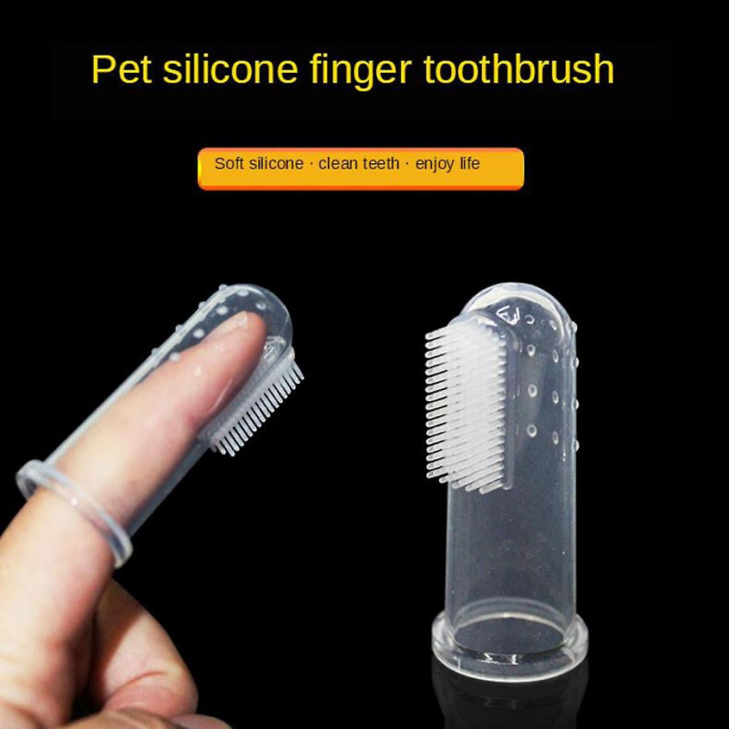 10 Pieces Pet Silicone Toothbrush For Dog Cat Oral Hygiene 5.5cm