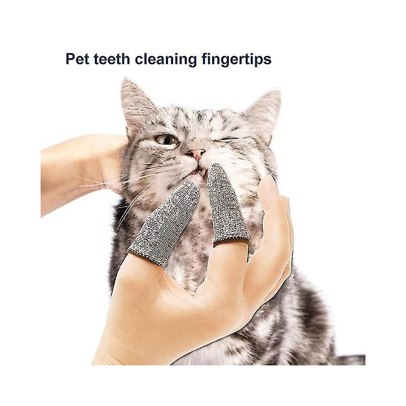 Gris 2pcs Pet Tooth Cleaning Fingercap Finger Toothbrush Teddy Dog Brush Bad Breath Tartar Teeth Dog Cat Cleaning [...]