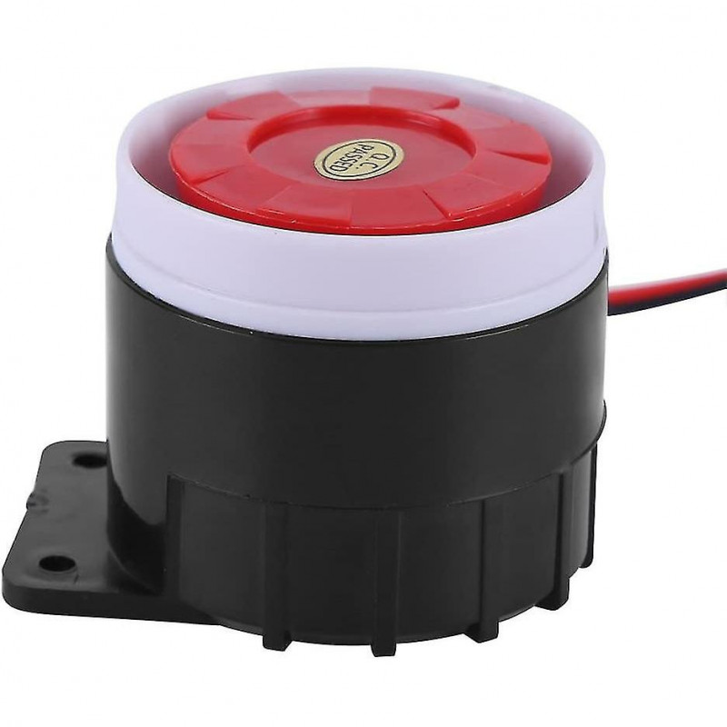 Mini Alarm Siren For The House, Plastic/metal, 110 Db, Black/red