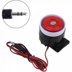 Mini Alarm Siren For The House, Plastic/metal, 110 Db, Black/red