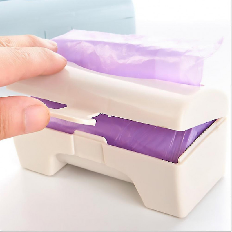 Purple Plastic Bag Holder for Kitchen Bathroom Office - Garbage Bag and Trash Bag Dispenser
