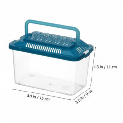 Portable Fish Tank Handheld Aquarium Fish Tank Transparent Turtle Box Pet Hamster Box