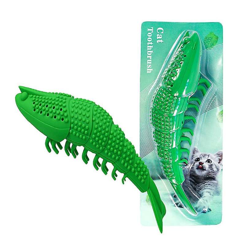 Cat Catnip Toys Interactive Cat Toothbrush Chew Toy for Kitty Cats Teeth Cleaning Dental Care Crayfi