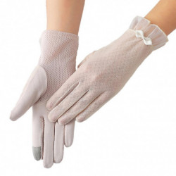 Sunscreen Gloves Lace Style Ice Silk Thin Mesh Breathable Sun Block Elegant Women Mittens Summer Acc