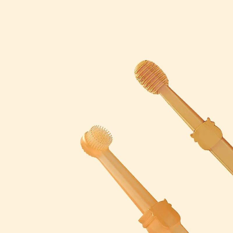 Brosse à dents pour animaux de compagnie avec gratte-langue Brosse à dents souple en silicone Soins bucco- [...]