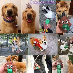 Super Cute and Funny Dog Poop Bag Holder for Leash Durable Adorable Dog Poop Bag Dispenser for Dog Waste Bags [...]