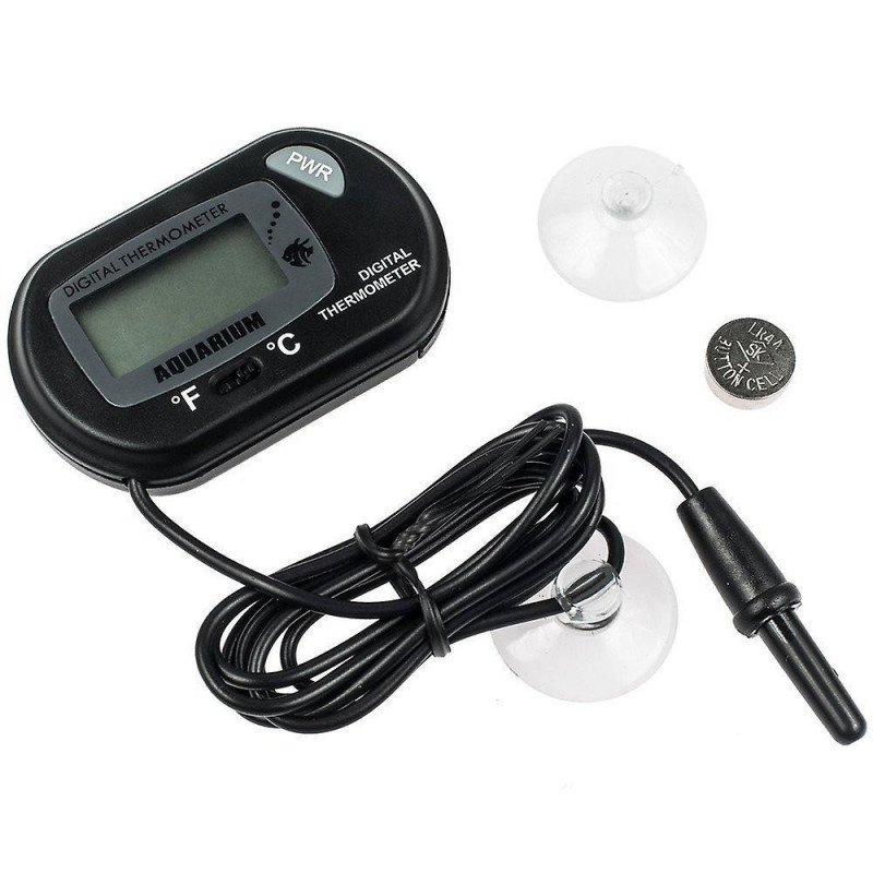 Thermomètre d’aquarium - Thermomètre d’aquarium numérique Lcd avec ventouse et sonde d’immersion pour aquarium, [...]