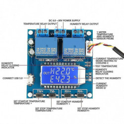 Régulateur de température d’humidité Lcd Numérique Double Sortie Automatique Constant Régulateur Carte