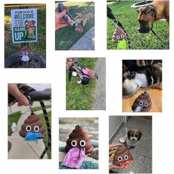 Super Cute and Funny Dog Poop Bag Holder for Leash Durable Adorable Dog Poop Bag Dispenser for Dog Waste Bags [...]