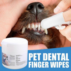 Cat & Dog Dental Wipes Teeth Cleaning & Dental Care Tartar Remover for Teeth