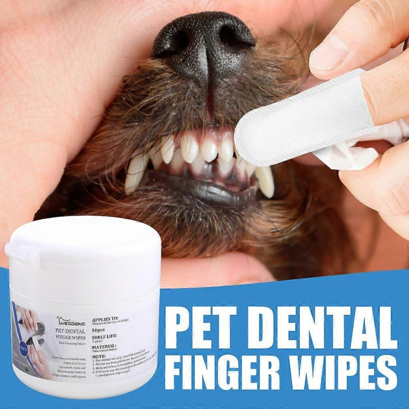 Cat & Dog Dental Wipes Teeth Cleaning & Dental Care Tartar Remover for Teeth