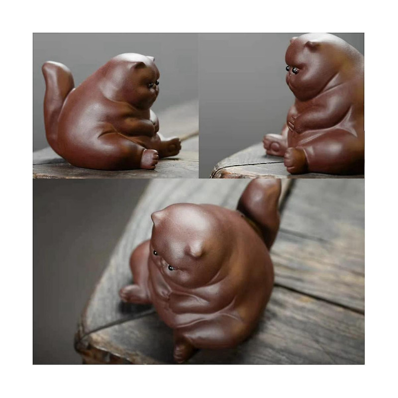 Tea Pet Angry Unhappy Pet Figurine, Cute Tea Ornament Accessories, Decoration for Tea Table Desk Te