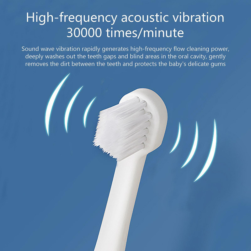 Brosse à dents Brosse à dents électrique pour enfants sans piles Nettoyage en profondeur remplaçable