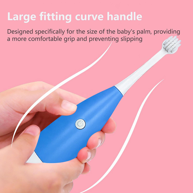 Brosse à dents Brosse à dents électrique pour enfants sans piles Nettoyage en profondeur remplaçable