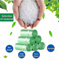 100 Trash Bags, 15-20L, Ultra-Resistant, Leak-Proof, With Handle Green 45X60cm