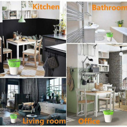 100 Trash Bags, 15-20L, Ultra-Resistant, Leak-Proof, With Handle Green 45X60cm