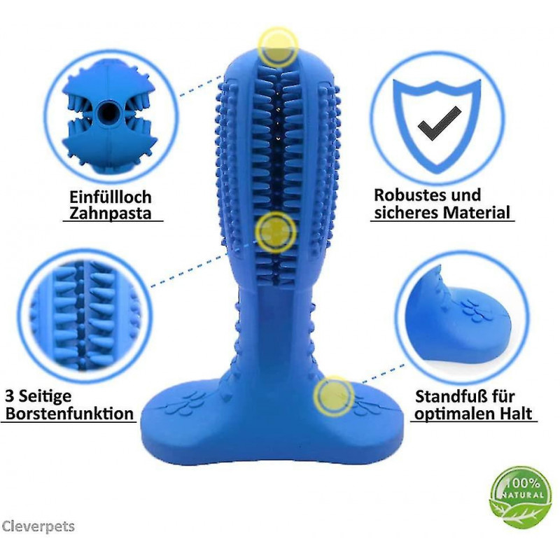 Dog Toothbrush For Dog Dental Care Made Of Natural Rubber - Tartar Remover For Dogs