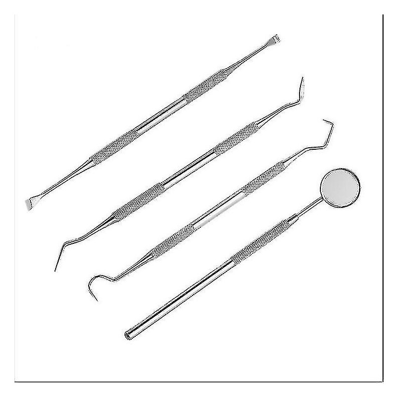 Ensemble de soins dentaires de 4, moins de décapant de tartre en acier, instrument dentaire