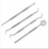 Ensemble de soins dentaires de 4, moins de décapant de tartre en acier, instrument dentaire