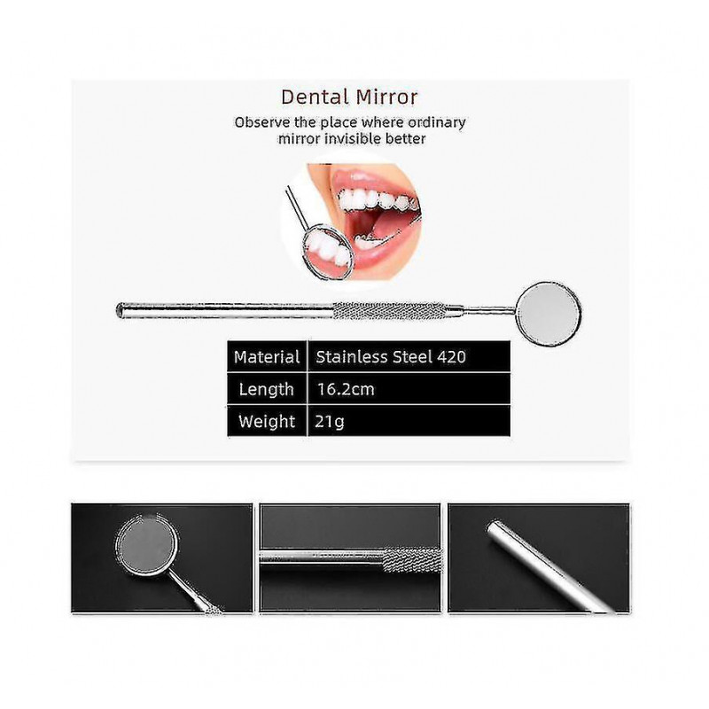 Ensemble de soins dentaires de 4, moins de décapant de tartre en acier, instrument dentaire