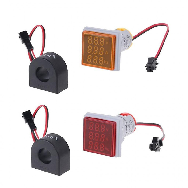 2 pièces Hertz Led Dual Display Digital Voltmeter