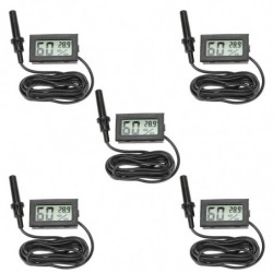 5 Pcs Terrarium Reptile Digital Temperature Gauge Mini Hygrometer Digital Temperature Meter Sensor Reptile