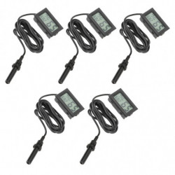 5 Pcs Terrarium Reptile Digital Temperature Gauge Mini Hygrometer Digital Temperature Meter Sensor Reptile