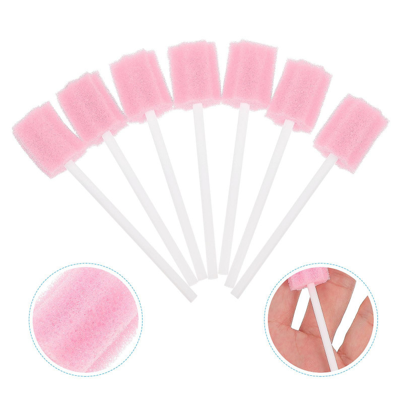 50pcs Jetable Oral Care Sponge Sticks Oral Care Products Fournitures de soins bucco-dentaires