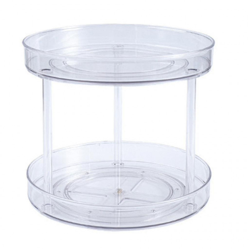 Transparent Turntabletiered Rotating Kitchen Spice Organizer For Cabinets Pantry