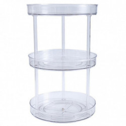 Transparent Turntabletiered Rotating Kitchen Spice Organizer For Cabinets Pantry
