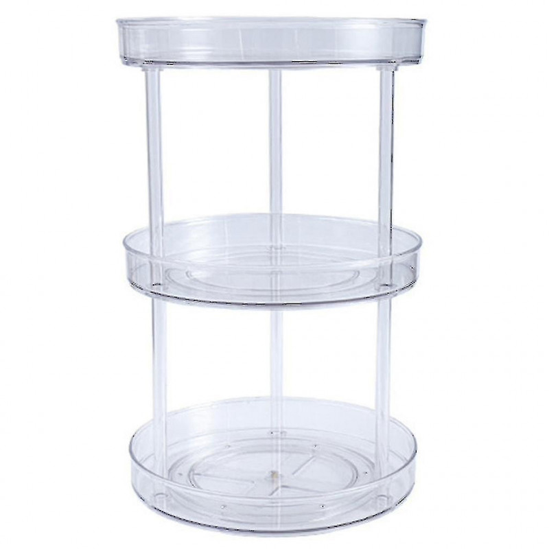 Transparent Turntabletiered Rotating Kitchen Spice Organizer For Cabinets Pantry