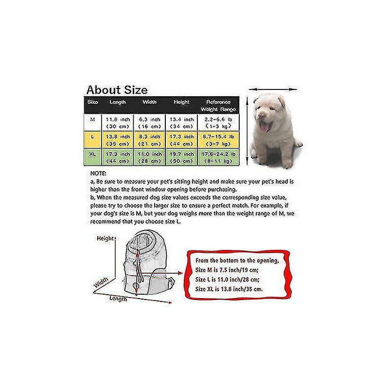 Portable Pet R Backpack For S Dogs And Cats 2~26lbs, Dog Backpack Is A Mobile Home For Your Dog