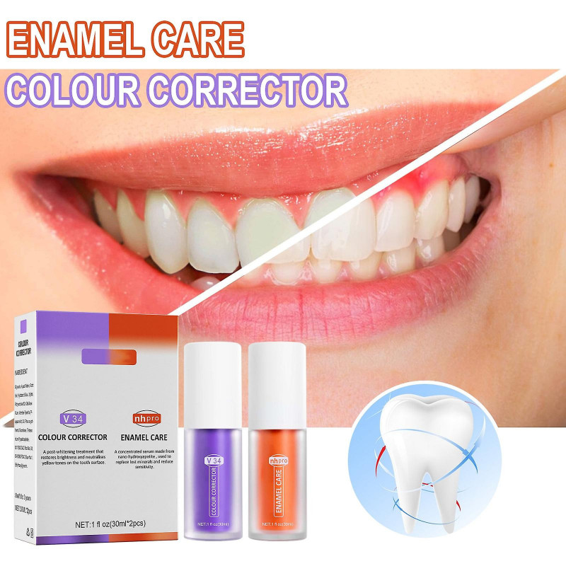 Toothpaste V34 Teeth Whitening Oral Hygiene Tooth Brighten Teeth Cleaning Stains Remover Enamel Care
