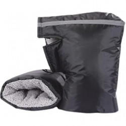 Gants de guidon de moto Manchons de vélo Coupe-vent Gants de cyclisme imperméables à l’eau Hiver Vélo chaud